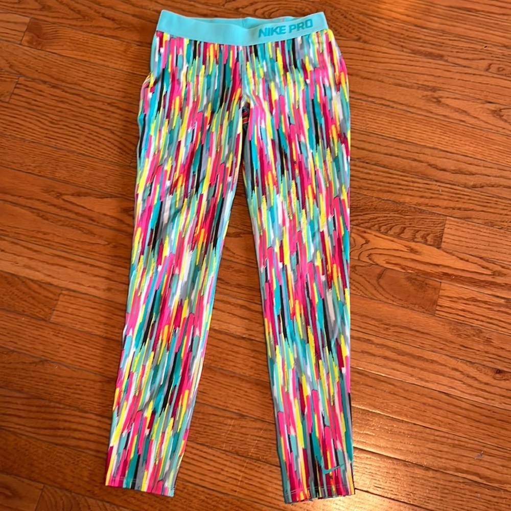 Nike Pro Girls Youth Training Legging Pants Hyperwarm Size XL Dri-fit